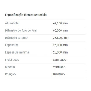 Disco Freio Ventilado Chery Cielo 2010 a 2012 - Fremax