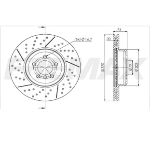 Disco de Freio Bmw 328i 2012 a 2015 - Esquerdo ou Direito / Dianteiro - Fremax