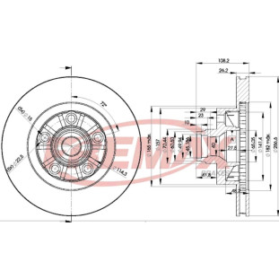 Disco de Freio Ventilado Ford Explorer 1996 a 2001 - Esquerdo ou Direito / Dianteiro - Fremax