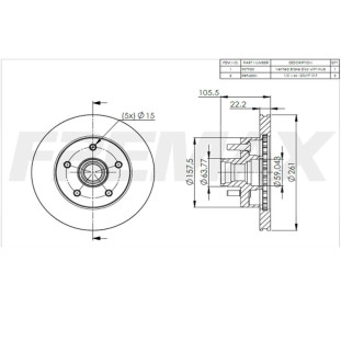 Disco de Freio Ventilado Ford Explorer 1991 a 1996 - Esquerdo ou Direito / Dianteiro - Fremax