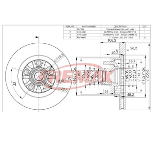 Disco de Freio Ventilado Ford Explorer 1996 a 2005 - Esquerdo ou Direito / Dianteiro - Fremax