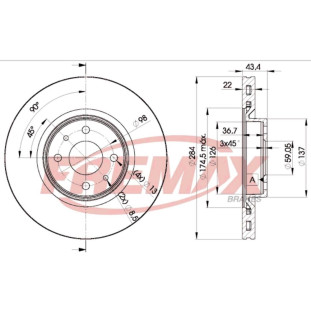 Disco de Freio Ventilado Fiat Cronos 2018 a 2021 - Esquerdo ou Direito / Dianteiro - Fremax