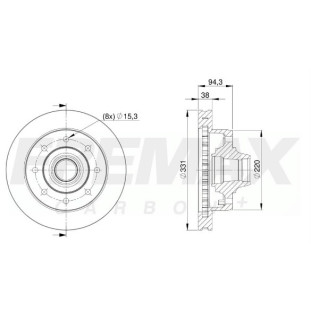 Disco de Freio Ventilado Ford F250 2003 a 2011 - Esquerdo ou Direito / Dianteiro - Fremax