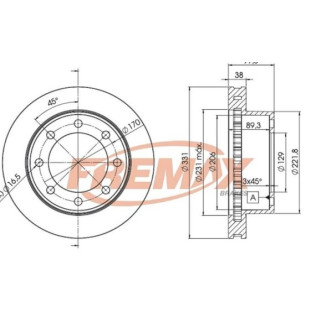 Disco de Freio Ventilado Ford F 250 2006 - Esquerdo ou Direito / Dianteiro - Fremax