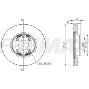 Disco de Freio Ventilado Chevrolet Corsa 2005 a 2009 - Esquerdo ou Direito / Dianteiro - Fremax