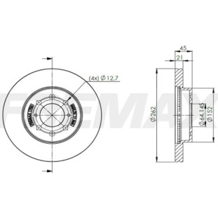 Disco de Freio Ventilado Honda Fit 2007 a 2014 - Esquerdo ou Direito / Dianteiro - Fremax