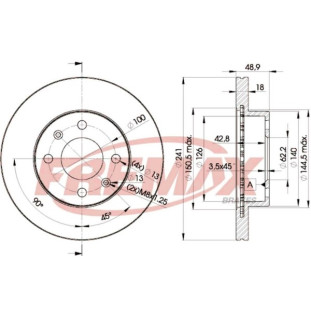 Disco de Freio Ventilado Kia Picanto 2006 a 2018 - Esquerdo ou Direito / Dianteiro - Fremax