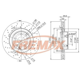 Disco de Freio Ventilado Nissan Pathfinder 2006 a 2009 - Esquerdo ou Direito / Dianteiro - Fremax