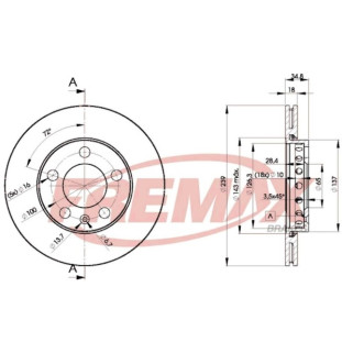 Disco de Freio Ventilado Volkswagen Novo Spacefox 2015 a 2016 - Esquerdo ou Direito / Dianteiro - Fremax