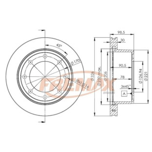 Disco de Freio Ventilado Ford F250 1999 a 2006 - Esquerdo ou Direito / Traseiro - Fremax