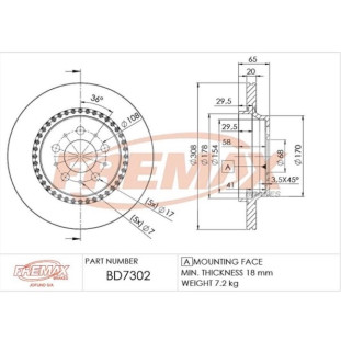 Disco de Freio Ventilado Volvo Xc90 2004 a 2012 - Esquerdo ou Direito / Traseiro - Fremax