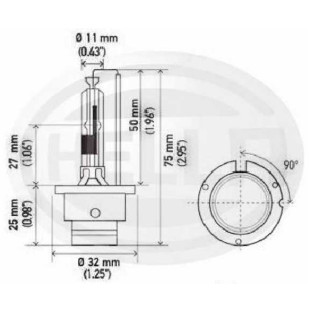 Lampada D4S Xenon Mitsubishi Outlander 2012 a 2022 - Esquerdo ou Direito / Dianteiro - HELLA