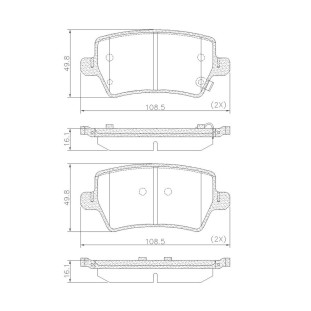 Pastilha de Freio Chery Tiggo7 2020 a 2022 - Traseiro - Fras-le