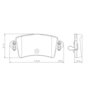 Pastilha de Freio Renault Master11m3 2005 a 2013 - Traseiro - LonaFlex