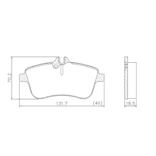 Pastilhas de Freio Mercedes Benz A200turbo 2013 a 2015 - Dianteiro - Fras-le