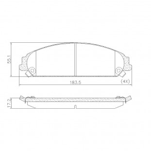 Pastilhas de Freio Chrysler 300c 2007 a 2010 - Dianteiro - Fras-le