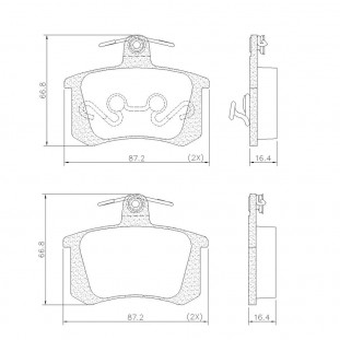 Pastilhas de Freio Fiat Tipo 1994 a 1995 - Traseiro - Fras-le