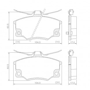 Pastilhas de Freio Fiat Uno 1987 a 1994 - Dianteiro - Fras-le