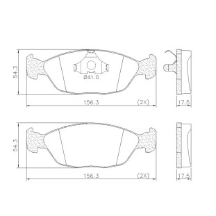 Pastilhas de Freio Volkswagen Santana 1984 a 2006 - Dianteiro - Fras-le