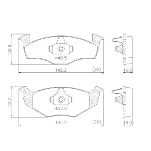 Pastilhas de Freio Volkswagen Novo Fox 2015 a 2016 - Dianteiro - Fras-le