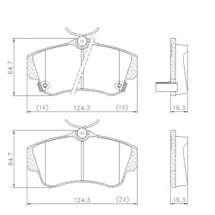 Pastilhas de Freio Chrysler Ptcruiser 2002 a 2005 - Dianteiro - Fras-le