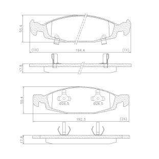 Pastilhas de Freio Jeep Grand Cherokee 1998 a 2002 - Dianteiro - Fras-le