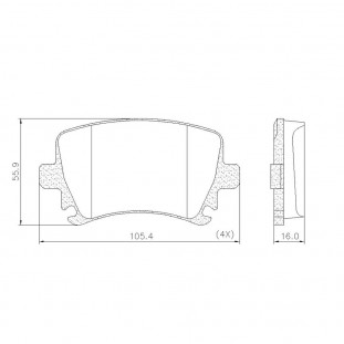 Pastilhas de Freio Volkswagen New Beetle 2010 - Traseiro - Fras-le