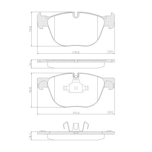 Pastilhas de Freio Bmw 545i 2004 a 2006 - Dianteiro - Fras-le