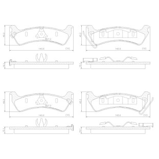 Pastilhas de Freio Antirruído Jeep Wrangler 1997 a 1998 - Traseiro - Fras-le