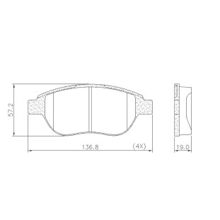 Pastilhas de Freio Antirruído Peugeot 307sd 2007 a 2011 - Dianteiro - Fras-le