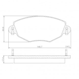 Pastilhas de Freio Antirruído Ford Mondeo 2001 a 2006 - Dianteiro - Fras-le