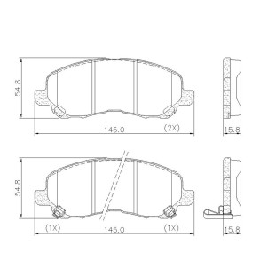 Pastilhas de Freio Antirruído Mitsubishi Asx 2011 a 2017 - Dianteiro - Fras-le