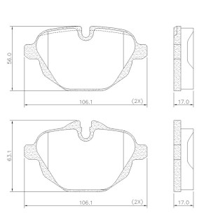 Pastilhas de Freio Antirruído Bmw M5 2013 a 2015 - Traseiro - Fras-le