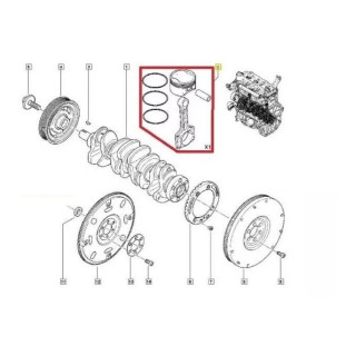 Pistão Biela e Anel Renault Captur 2017 a 2021 - Original