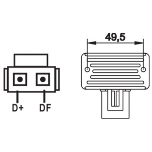 Regulador de Voltagem Alternador Kia Besta 1994 a 2005 - Gauss