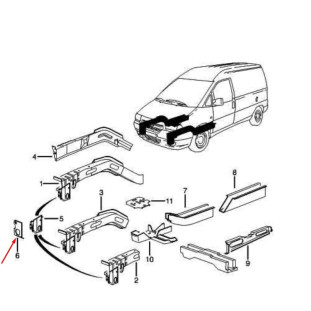 Semi Fachada Estrutura Peugeot Expert 2018 a 2021 - Esquerdo / Dianteiro - Original