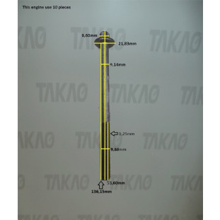 Parafuso de Cabeçote Chevrolet Celta 2003 a 2016 - Takao