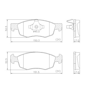 Pastilha de Freio Fiat Cronos 2018 a 2021 - Dianteiro - LonaFlex