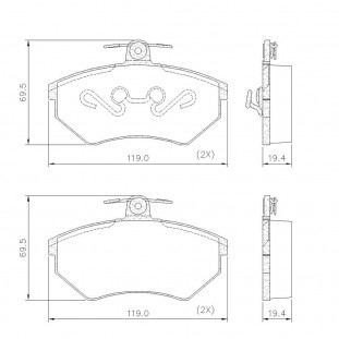 Pastilhas de Freio Audi A4 1995 a 2001 - Dianteiro - Fras-le