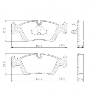 Pastilhas de Freio Bmw 318ia 1985 a 1995 - Dianteiro - Fras-le