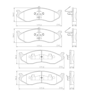 Pastilhas de Freio Jeep Grand Cherokee 1993 a 1998 - Dianteiro - Fras-le