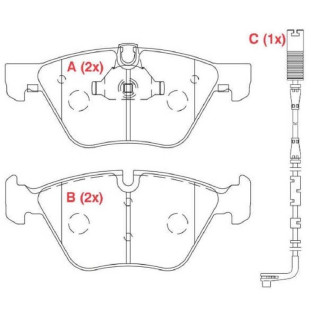 Pastilhas de Freio Bmw 325i 2005 a 2012 - Dianteiro - WILLTEC