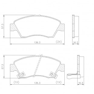 Pastilhas de Freio Antirruído Honda Civic 1997 a 1998 - Dianteiro - Fras-le