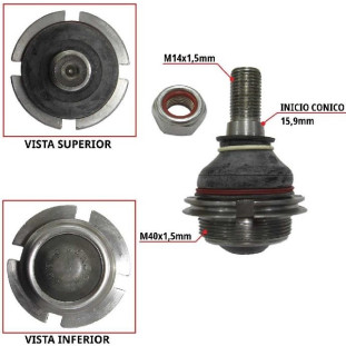 Pivô Suspensão Peugeot 605 1993 a 1995 - Esquerdo ou Direito / Superior - Viemar