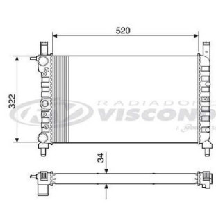 Radiador Fiat Fiorino 1990 a 2000 - Visconde