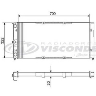 Radiador Volkswagen Quantum 1995 a 2002 - Visconde