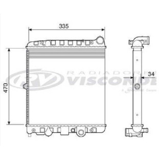 Radiador Volkswagen Saveiro 1987 a 2008 - Visconde