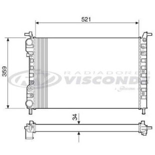 Radiador Fiat Palio 1997 a 2000 - Visconde