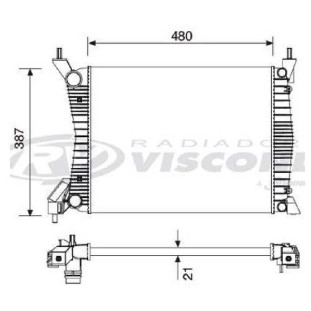 Radiador Fiat Fiorino 2012 a 2021 - Visconde