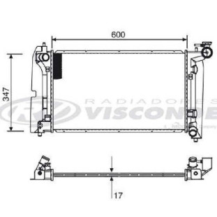 Radiador Toyota Corolla 2003 a 2008 - Visconde